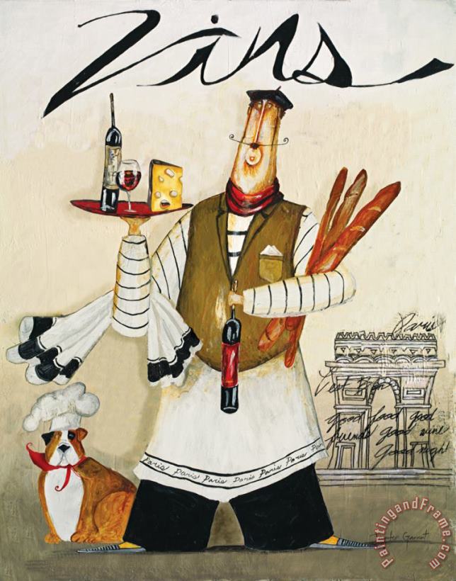 Jennifer Garant Chef Wine II Art Painting