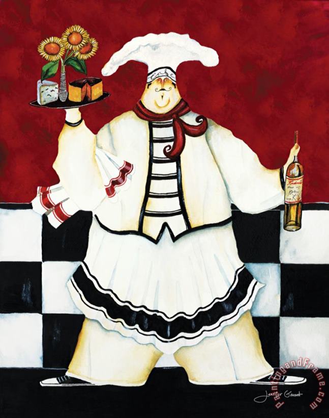 Crimson Chef I painting - Jennifer Garant Crimson Chef I Art Print