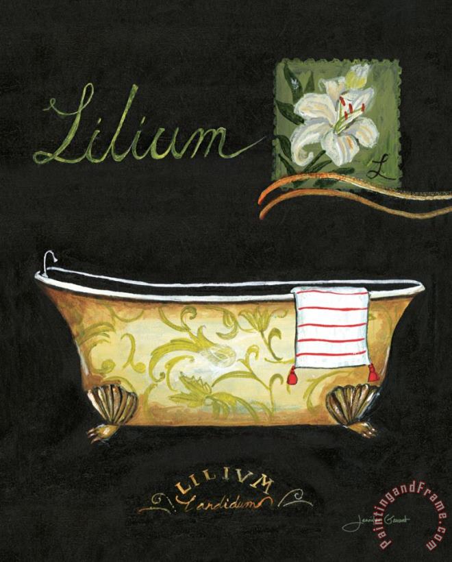 Lilium Bath painting - Jennifer Garant Lilium Bath Art Print