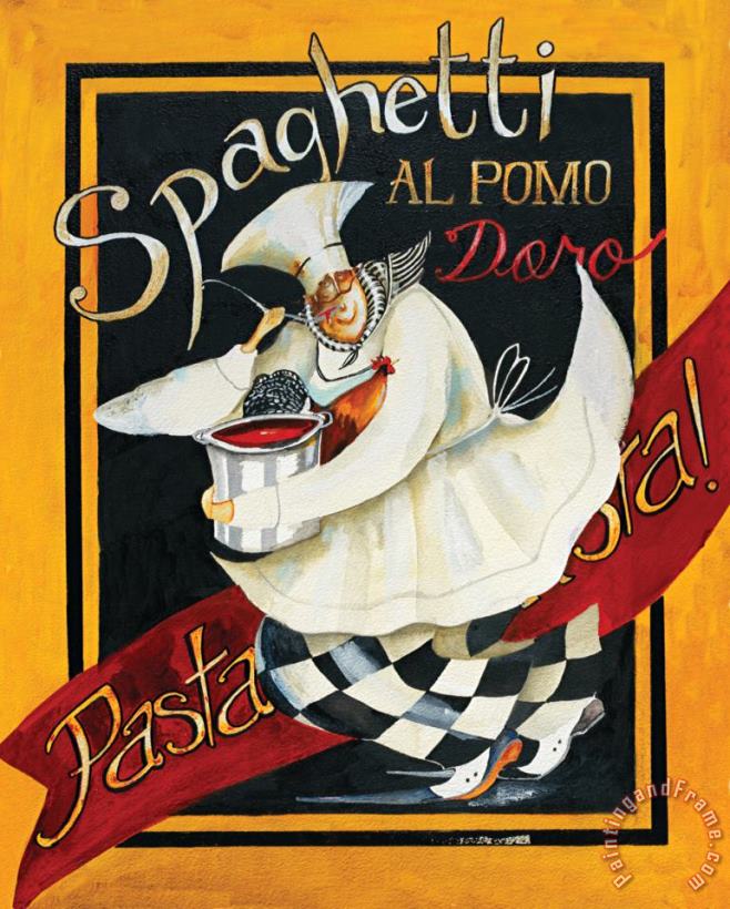 Jennifer Garant Spaghetti Chef Art Painting