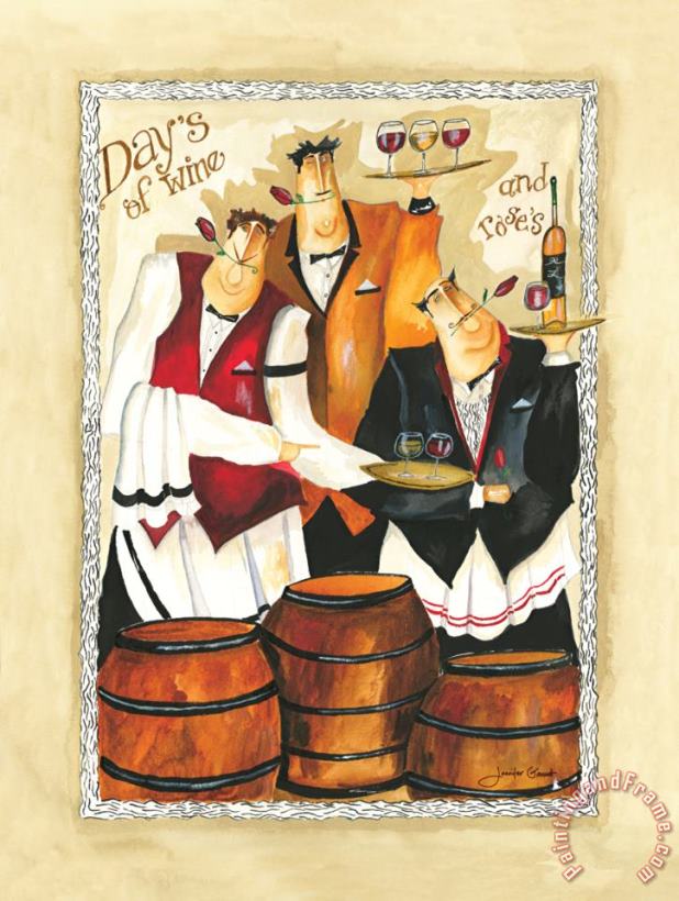 Jennifer Garant Wine Roses II Art Painting