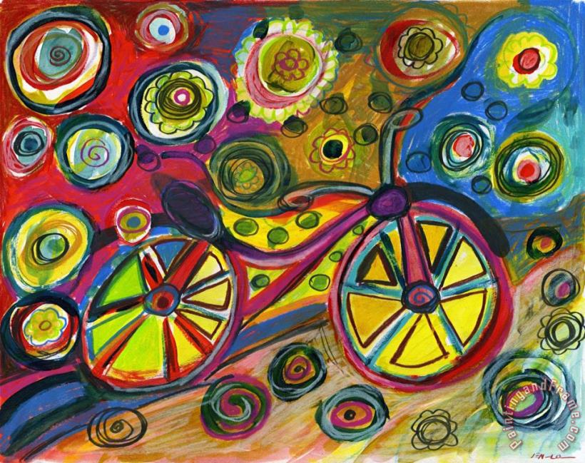 Jennifer Lommers Bicycle Dream No.2 Art Painting