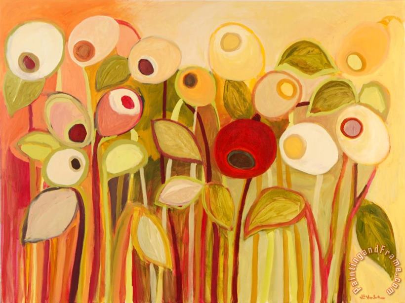 One Red Posie painting - Jennifer Lommers One Red Posie Art Print