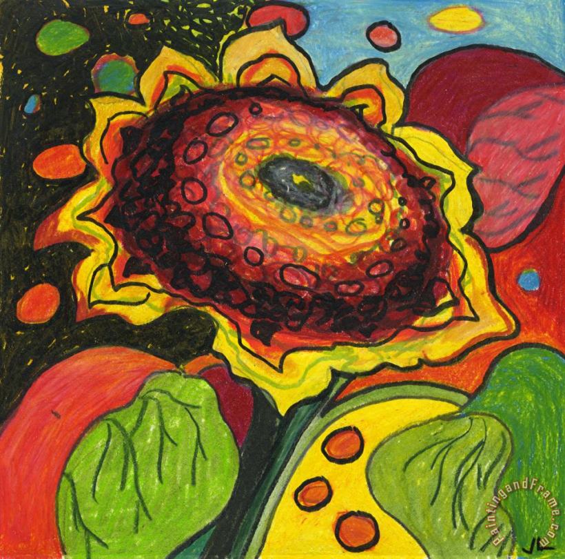Jennifer Lommers Sunflower Surprise Art Painting