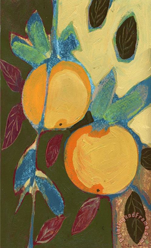 Two Oranges painting - Jennifer Lommers Two Oranges Art Print