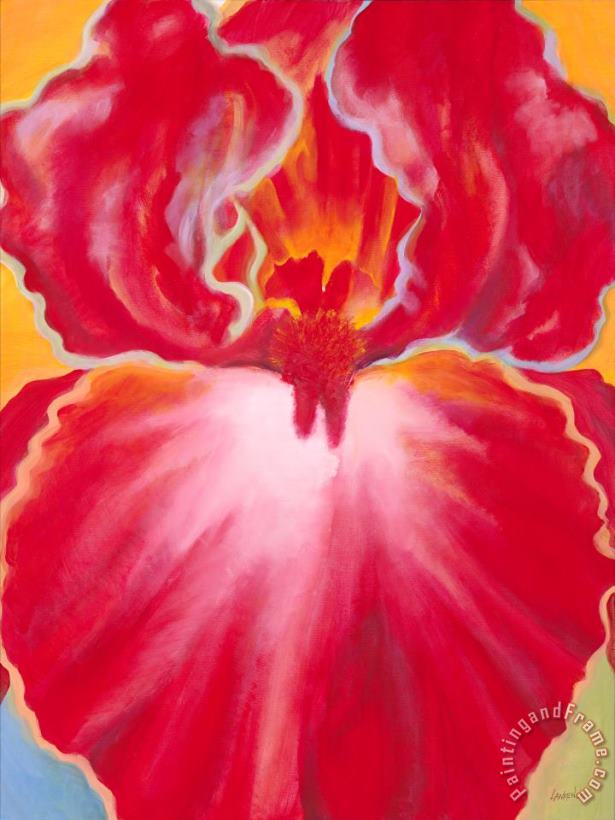 Jerome Lawrence Queen II Red Iris Art Painting