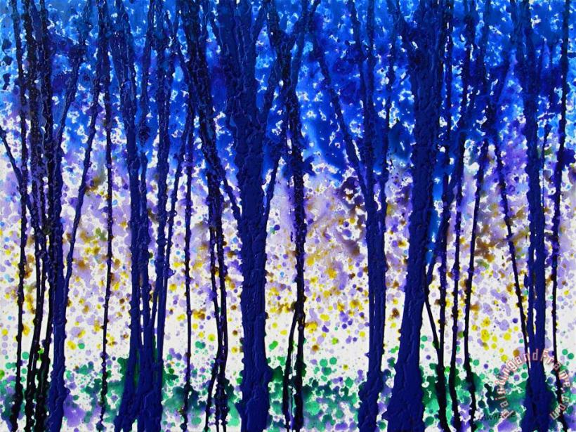 Trees at Twilight V painting - Jerome Lawrence Trees at Twilight V Art Print