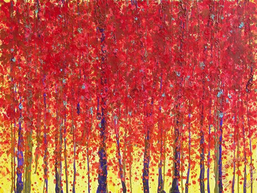 Jerome Lawrence Trees at Twilight XII Art Painting