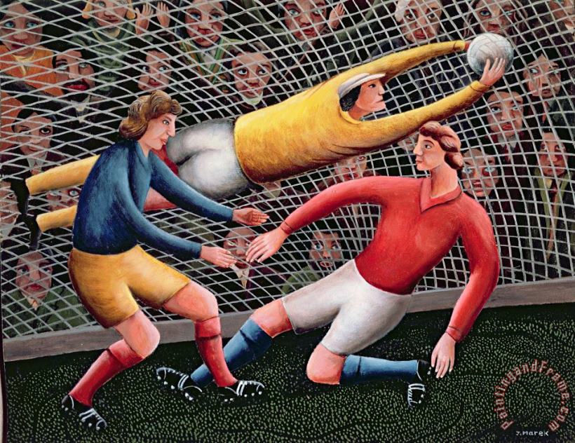 It's A Great Save painting - Jerzy Marek It's A Great Save Art Print