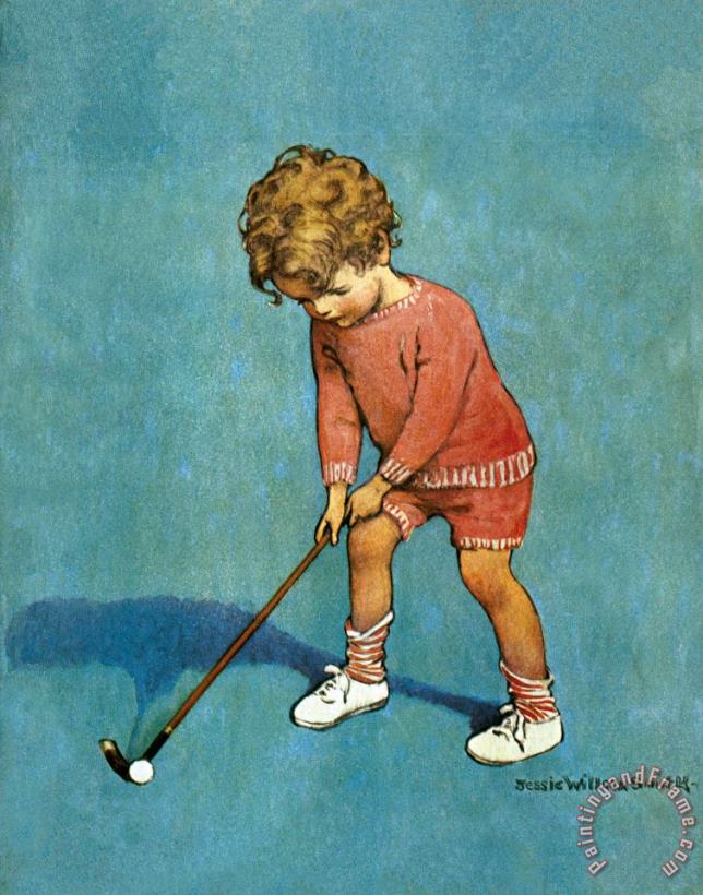 I Can Play Golf! painting - Jessie Willcox Smith I Can Play Golf! Art Print