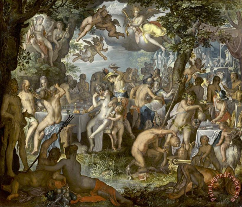 Joachim Anthonisz Wtewael The Wedding of Peleus And Thetis Art Painting