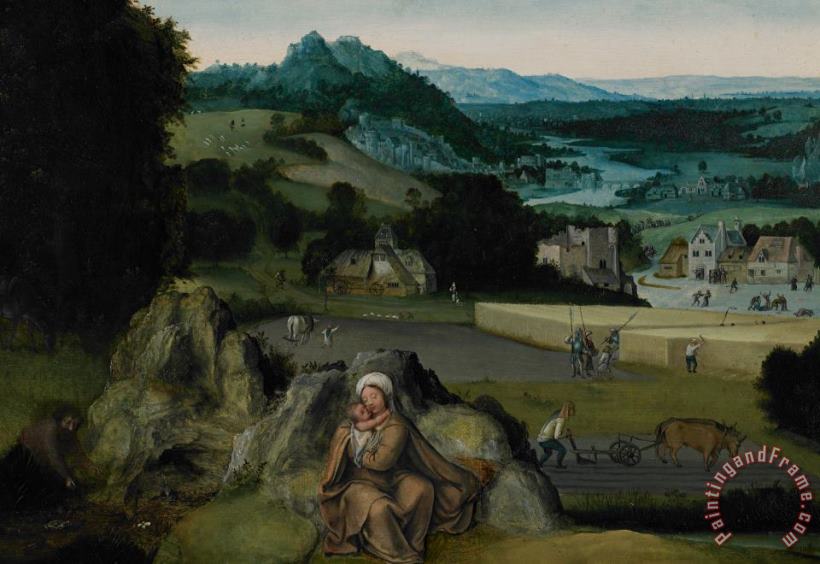 The Rest On The Flight Into Egypt painting - Joachim Patinir The Rest On The Flight Into Egypt Art Print