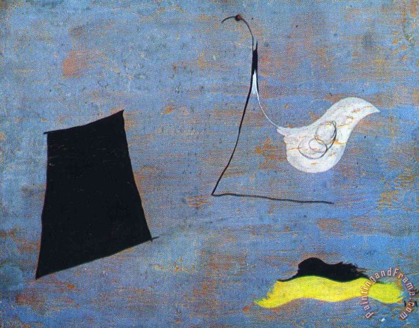 Composition, 1927 painting - Joan Miro Composition, 1927 Art Print