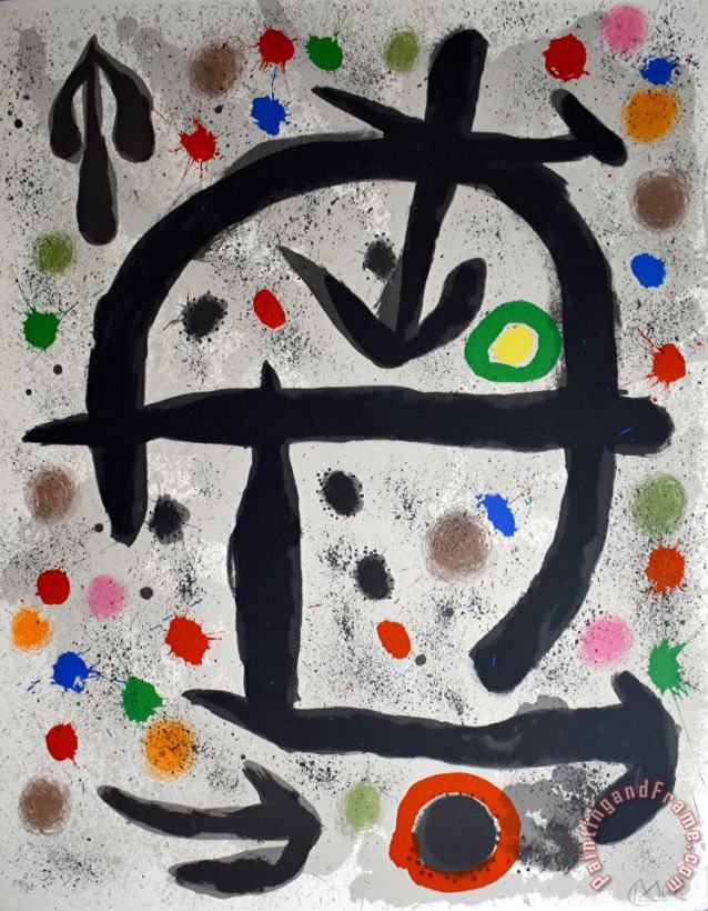 Joan Miro Composition V, From The Perseids Les Perseides, 1970 Art Painting
