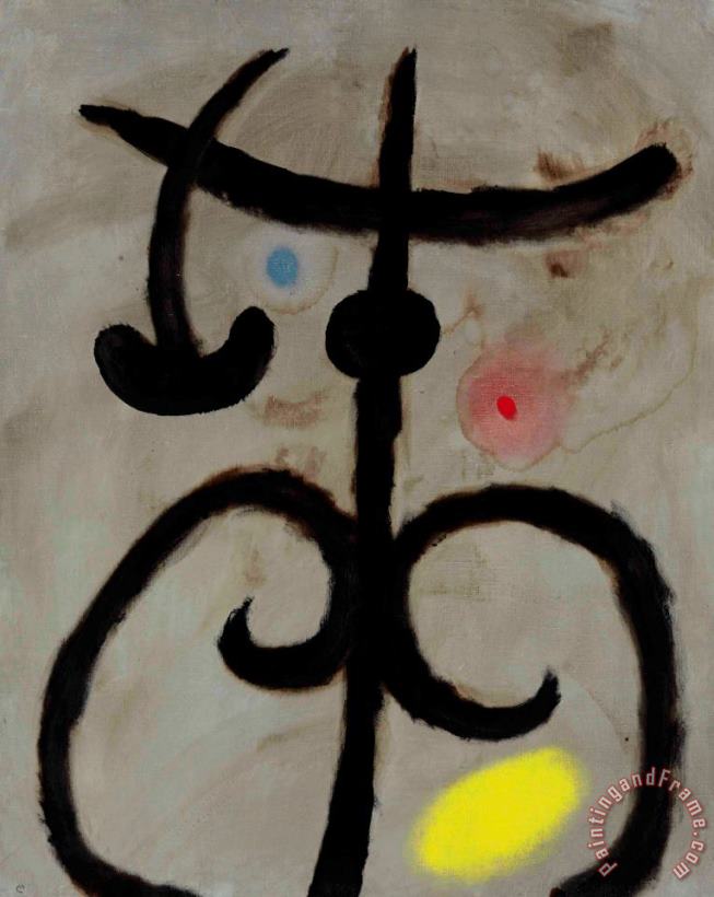 Joan Miro Femme Assise III, 1960 Art Painting