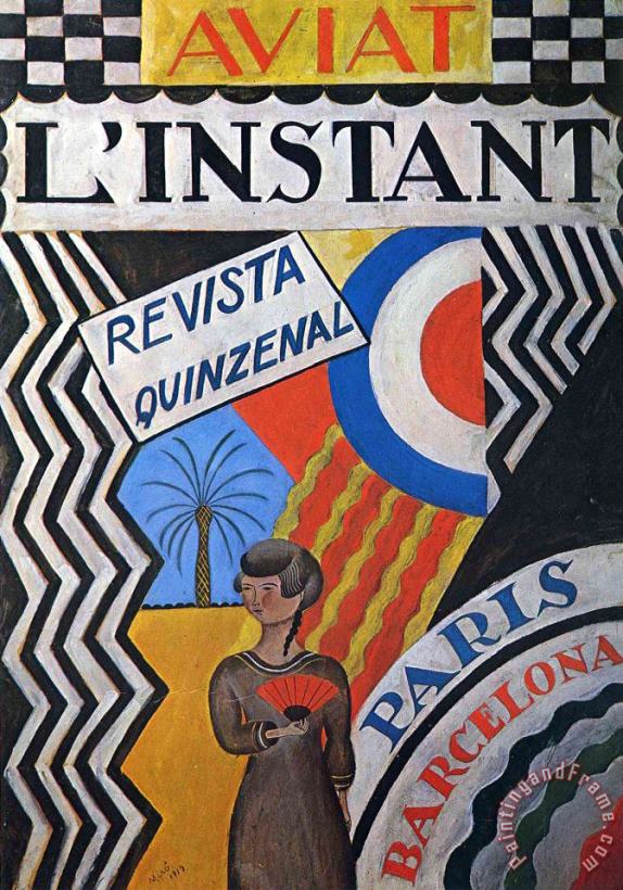 L'instant, 1919 painting - Joan Miro L'instant, 1919 Art Print