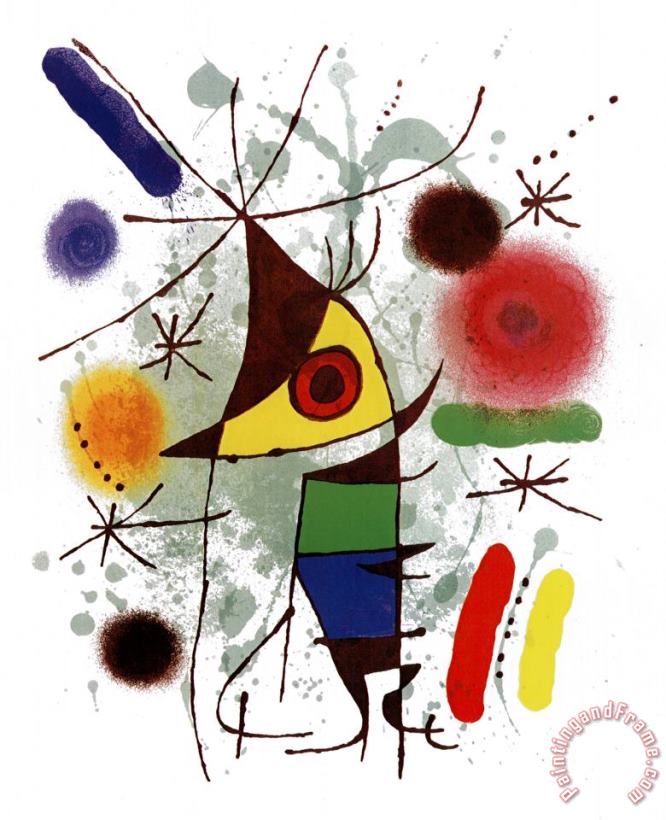 Joan Miro Le Chanteur Art Painting