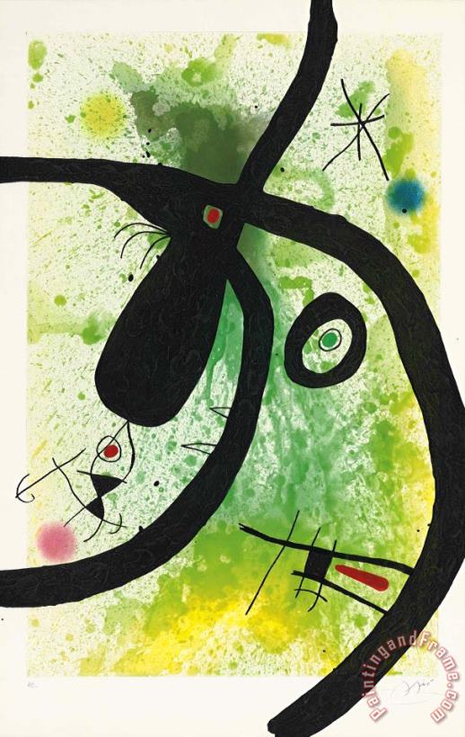 Joan Miro Le Chasseur De Pieuvres, 1969 Art Print