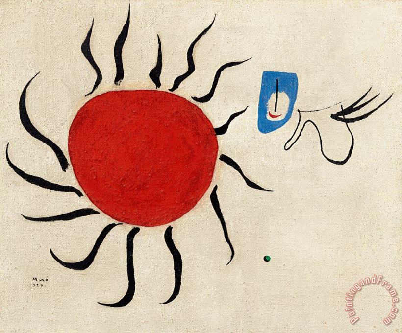 Joan Miro Le Soleil, 1927 Art Painting