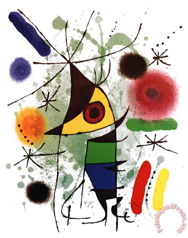 Joan Miro The Singer Art Painting