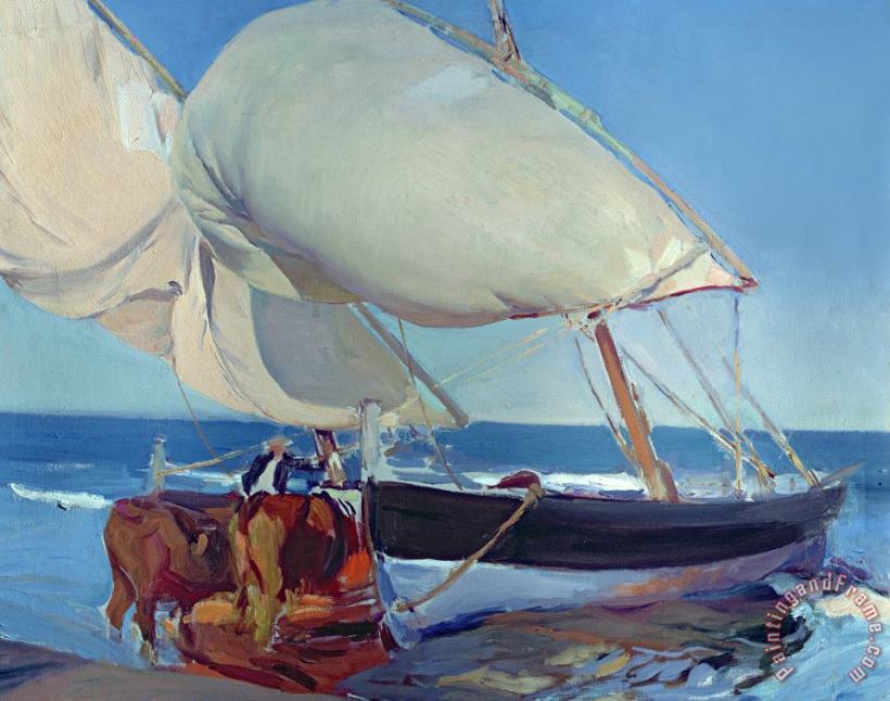 Joaquin Sorolla y Bastida Sailing Boats Art Print