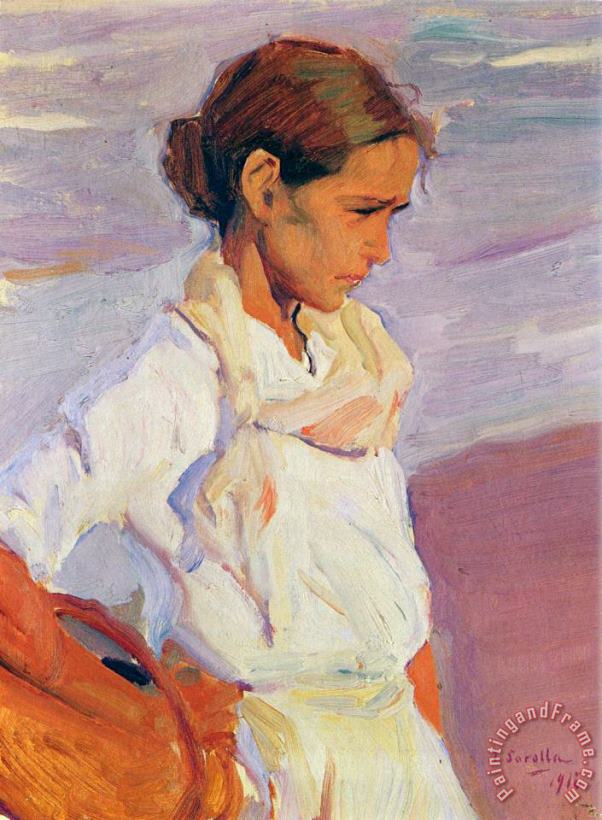 Joaquin Sorolla y Bastida Valencian Fishergirl Art Print