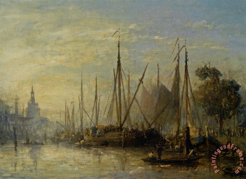 Le Port De Rotterdam painting - Johan Barthold Jongkind Le Port De Rotterdam Art Print