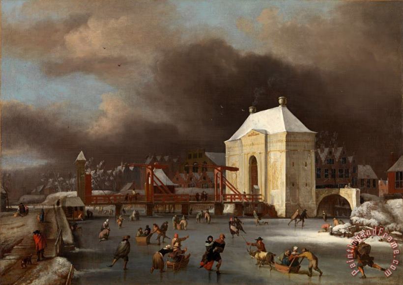Johan van Kessel By The Heilige Wegs Poort in Amsterdam Art Painting