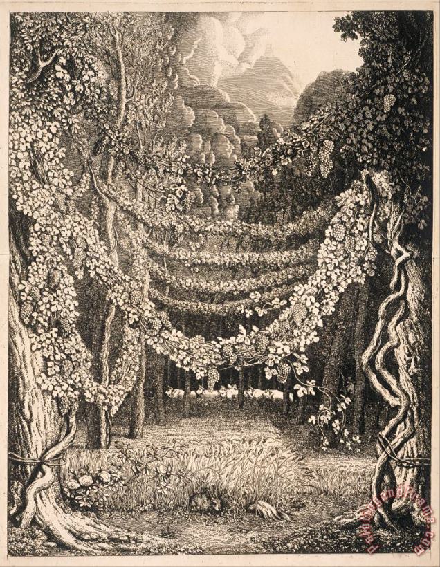 Johann Heinrich Wilhelm Tischbein Imaginary View of a Vineyard Along The Way to The Cave of Polyphemus Art Print