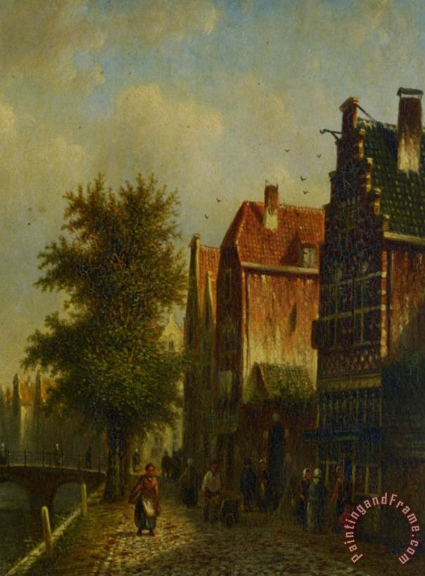 Johannes Franciscus Spohler Beside The Canal Art Painting