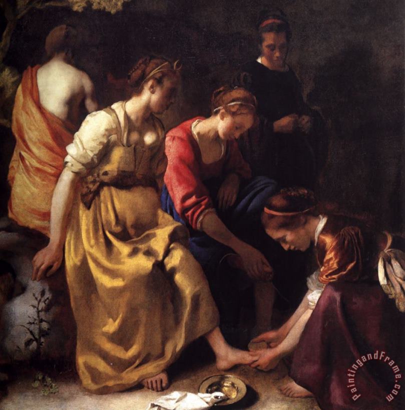 Johannes Vermeer Diana And Her Companions Art Print