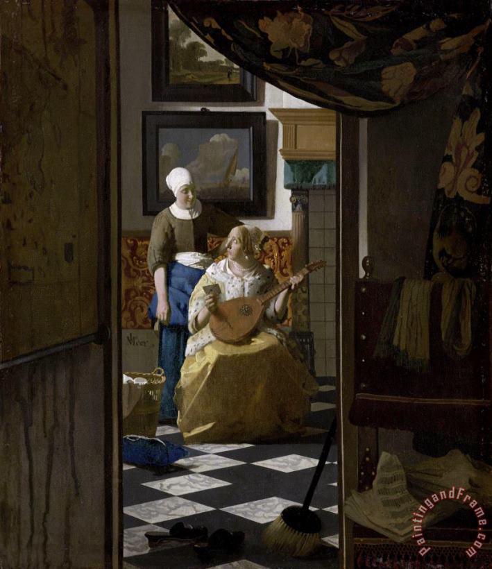 Johannes Vermeer The Love Letter Art Painting
