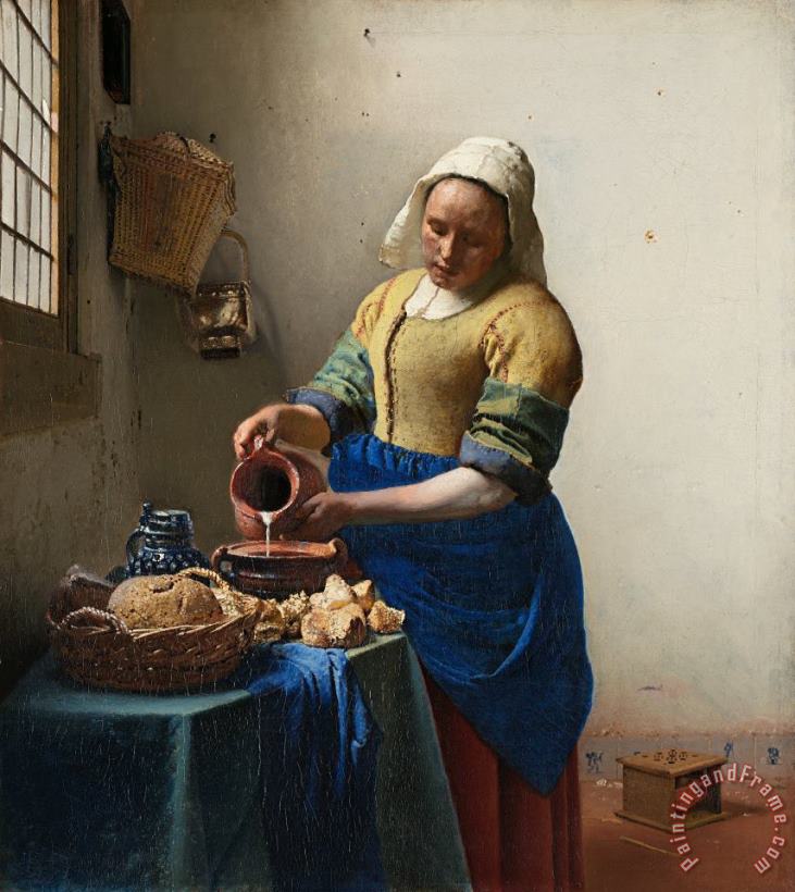 Johannes Vermeer The Milkmaid Art Painting
