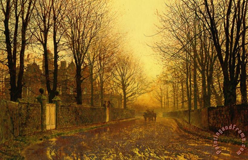 John Atkinson Grimshaw Autumn Evening Art Print