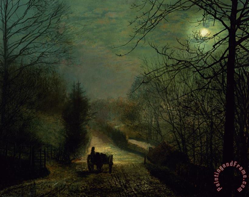 Forge Valley painting - John Atkinson Grimshaw Forge Valley Art Print