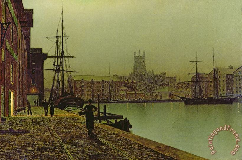 John Atkinson Grimshaw Gloucester Docks Art Print