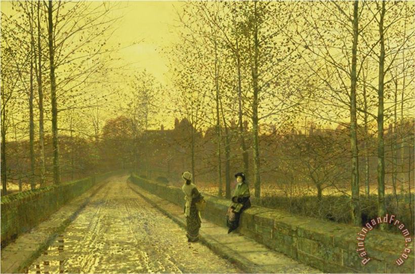 John Atkinson Grimshaw Golden Autumn 1883 Art Painting