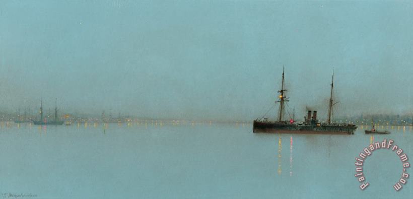 Port Light painting - John Atkinson Grimshaw Port Light Art Print