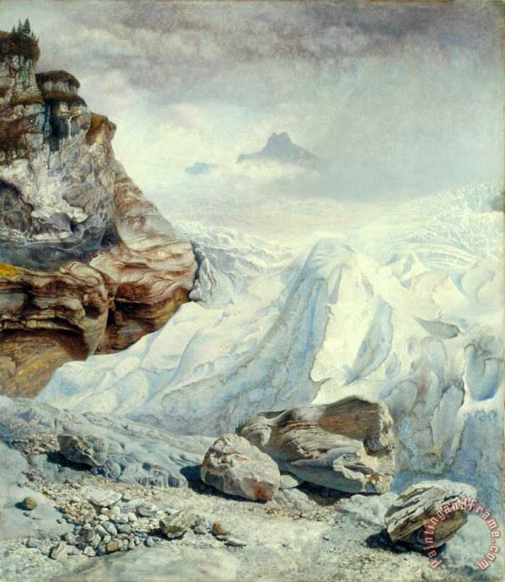 Glacier of Rosenlaui painting - John Brett Glacier of Rosenlaui Art Print