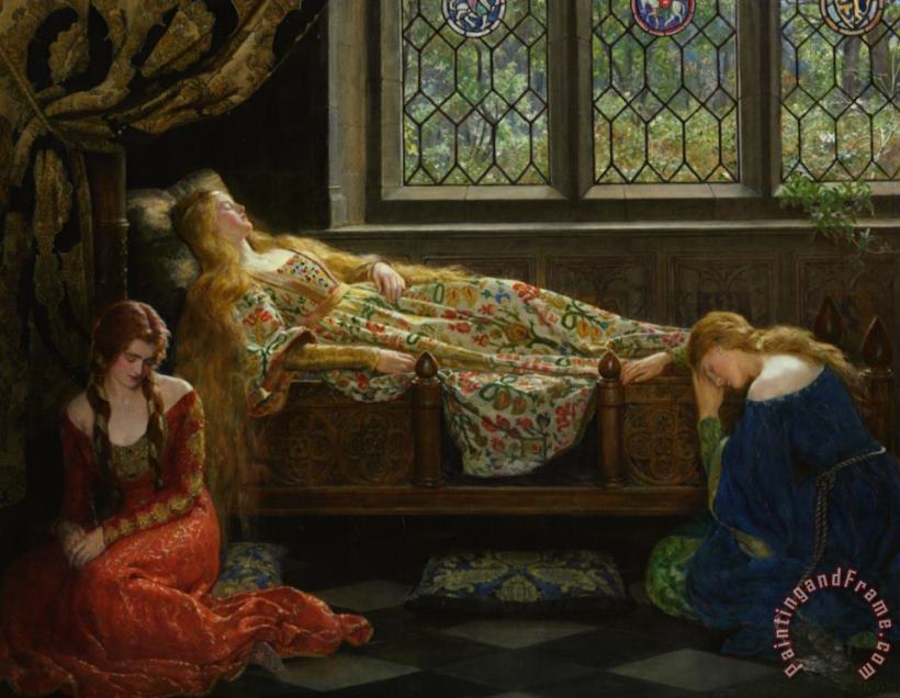 John Collier Sleeping Beauty Art Print