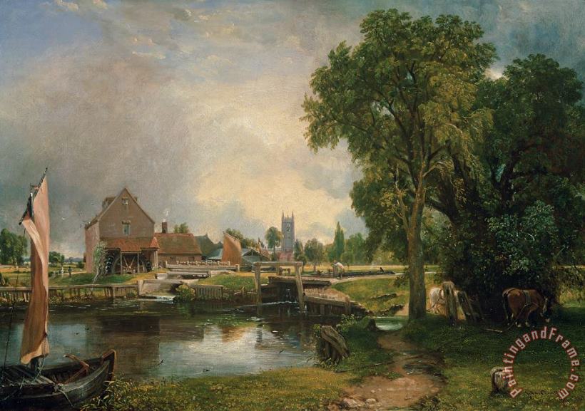 John Constable Dedham Lock and Mill Art Print