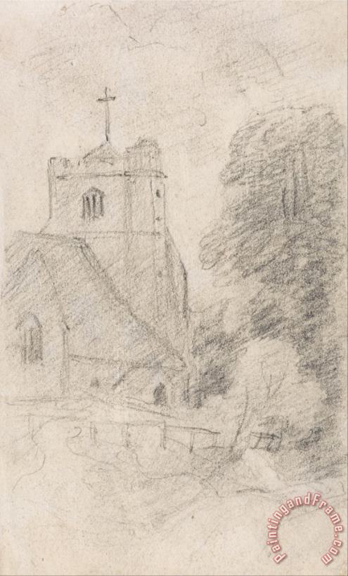 Leatherhead Church, Near Epsom, From The Northeast painting - John Constable Leatherhead Church, Near Epsom, From The Northeast Art Print