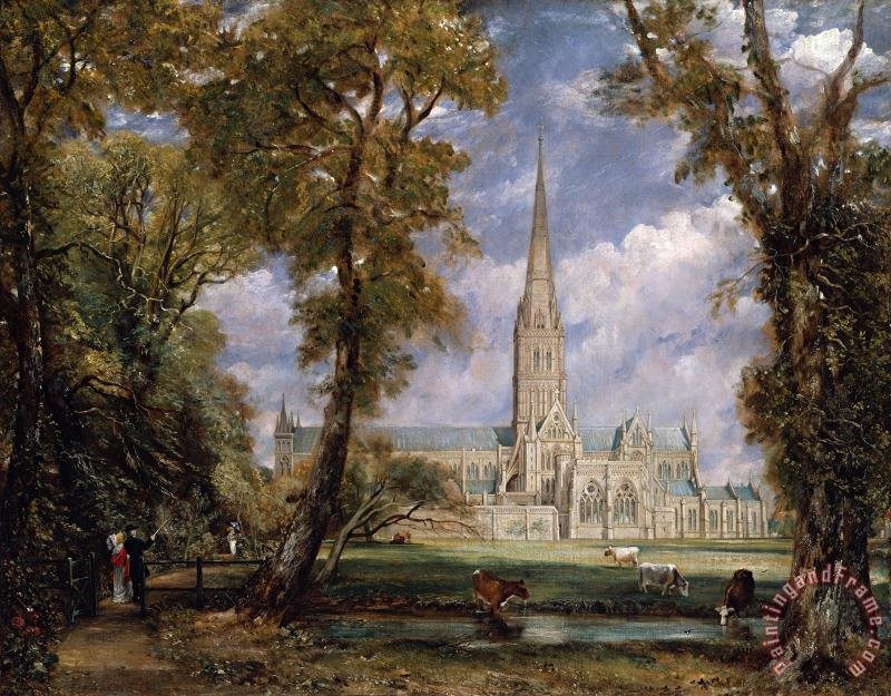 John Constable Salisbury Cathedral From The Bishops' Grounds Art Print