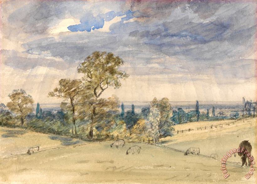 Suffolk Landscape painting - John Constable Suffolk Landscape Art Print