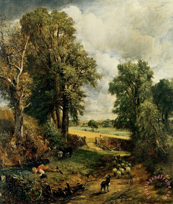 The Cornfield painting - John Constable The Cornfield Art Print