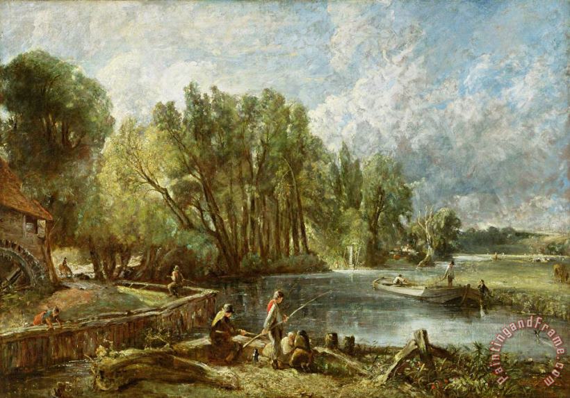 John Constable The Young Waltonians - Stratford Mill Art Print