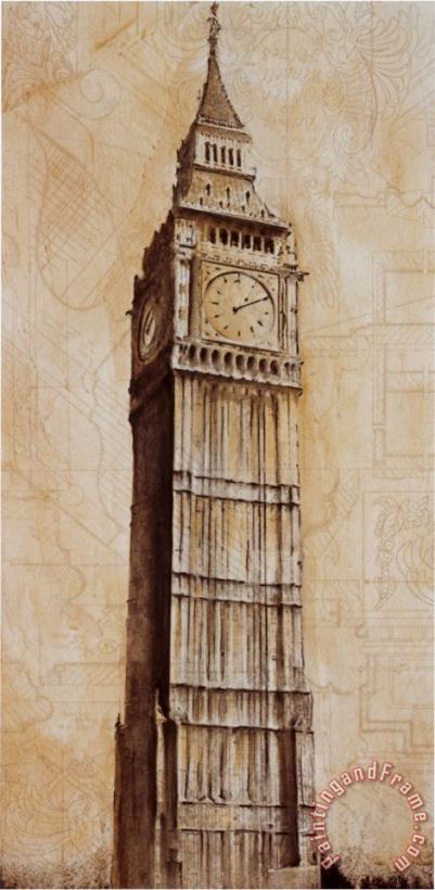 Big Ben painting - John Douglas Big Ben Art Print