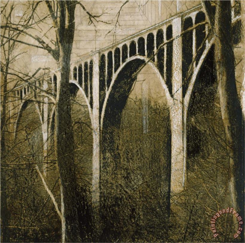 John Douglas Bridge Above Art Painting