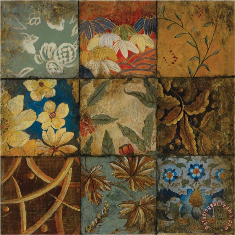 John Douglas Floral Mosaic Iv Art Print