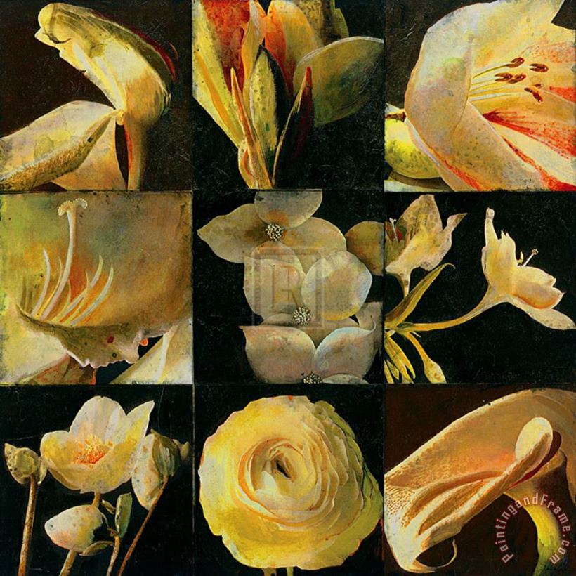 Mirrored Blossoms I painting - John Douglas Mirrored Blossoms I Art Print